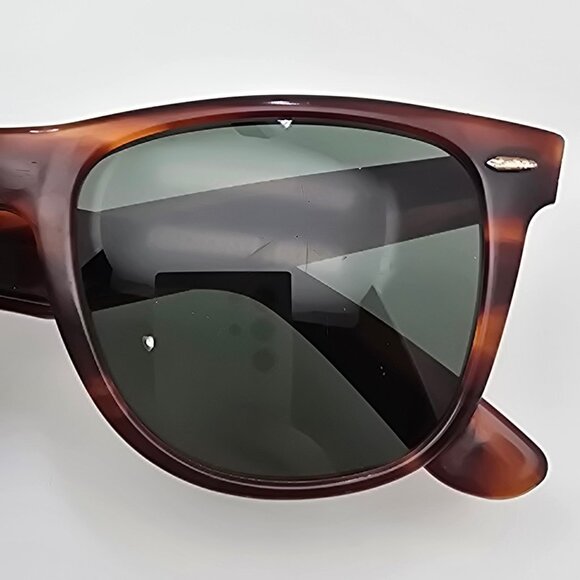 Ray-Ban B&L L1725 Wayfarer II Mock Tortoise Frame G-15 Green Lens Sunglasses 54